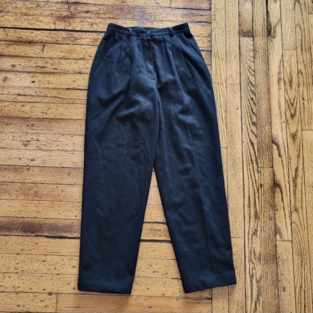 Requirements Vintage 100% Wool Pants‎ Black Size 8